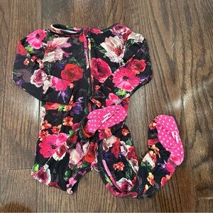 Alive & oliva x Posh Peanut Floral sleeper 18-24m